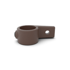 Buiskoppeling Oogdeel enkele lip - vintage bruin-B / 26,9 mm